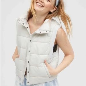 Aerie | Offline Puffer Vest Glacier Gray